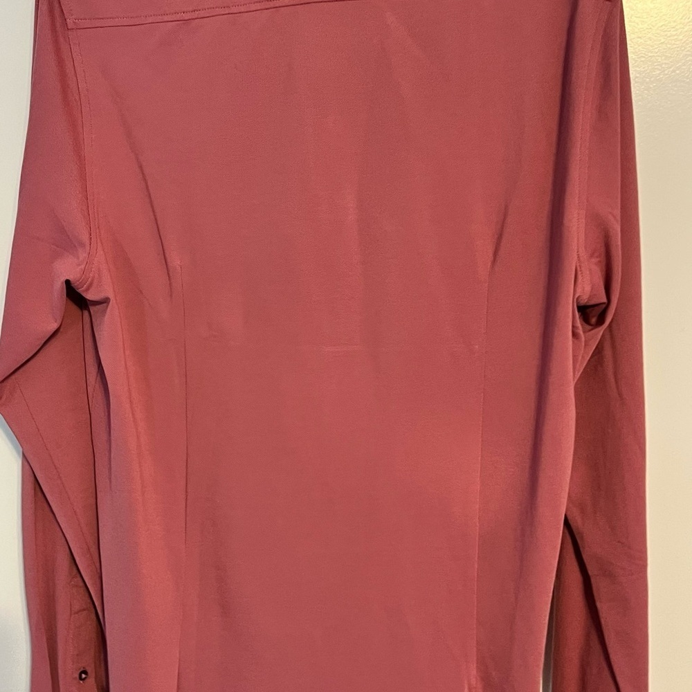 NWT Ted Baker Rigby Pique Long sleeve button down pink salmon shirt size 4 Med - Picture 9 of 16